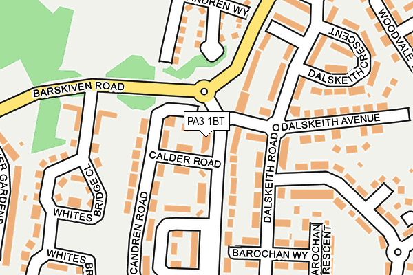 PA3 1BT map - OS OpenMap – Local (Ordnance Survey)