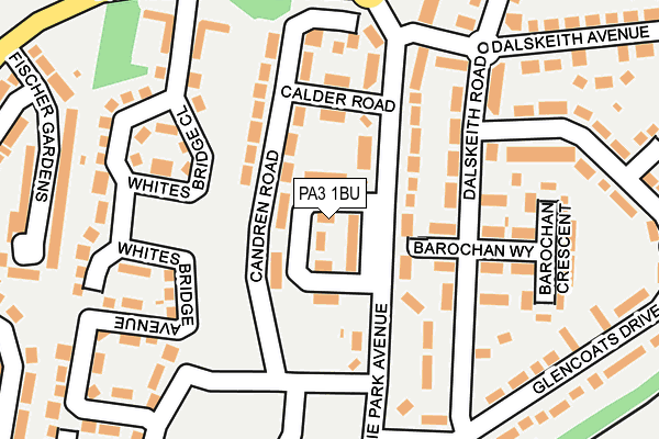 PA3 1BU map - OS OpenMap – Local (Ordnance Survey)