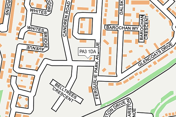 PA3 1DA map - OS OpenMap – Local (Ordnance Survey)