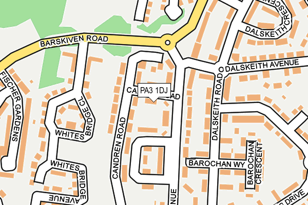 PA3 1DJ map - OS OpenMap – Local (Ordnance Survey)