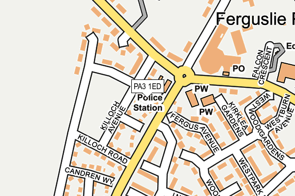 PA3 1ED map - OS OpenMap – Local (Ordnance Survey)