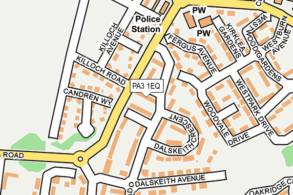 PA3 1EQ map - OS OpenMap – Local (Ordnance Survey)
