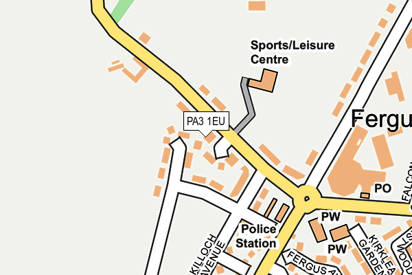 PA3 1EU map - OS OpenMap – Local (Ordnance Survey)