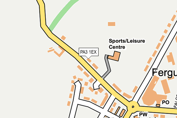 PA3 1EX map - OS OpenMap – Local (Ordnance Survey)
