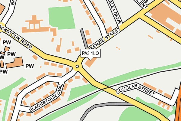 PA3 1LQ map - OS OpenMap – Local (Ordnance Survey)