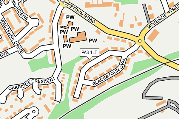 PA3 1LT map - OS OpenMap – Local (Ordnance Survey)