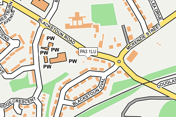 PA3 1LU map - OS OpenMap – Local (Ordnance Survey)