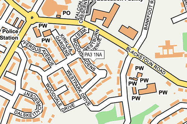 PA3 1NA map - OS OpenMap – Local (Ordnance Survey)
