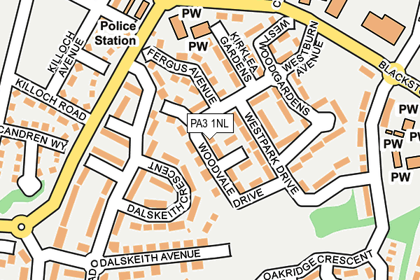 PA3 1NL map - OS OpenMap – Local (Ordnance Survey)