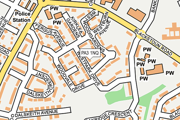 PA3 1NQ map - OS OpenMap – Local (Ordnance Survey)