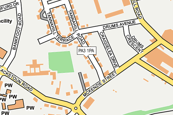 PA3 1PA map - OS OpenMap – Local (Ordnance Survey)