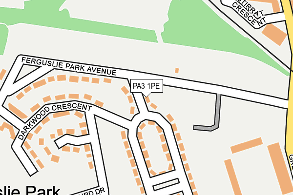 PA3 1PE map - OS OpenMap – Local (Ordnance Survey)