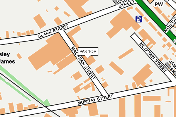 PA3 1QP map - OS OpenMap – Local (Ordnance Survey)
