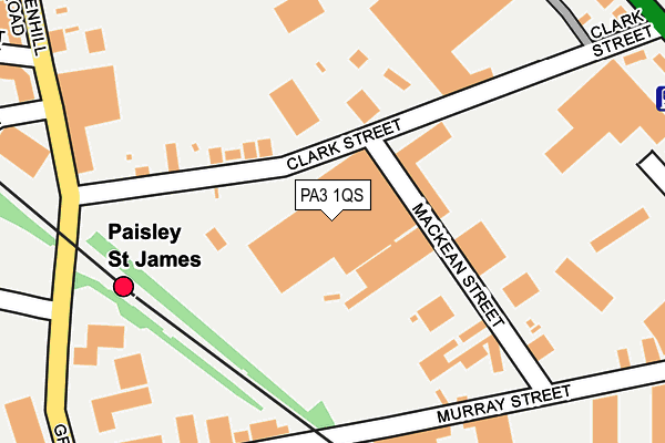 PA3 1QS map - OS OpenMap – Local (Ordnance Survey)
