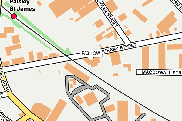PA3 1QW map - OS OpenMap – Local (Ordnance Survey)