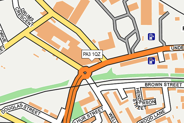 PA3 1QZ map - OS OpenMap – Local (Ordnance Survey)