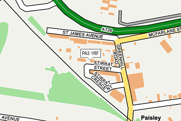 PA3 1RF map - OS OpenMap – Local (Ordnance Survey)