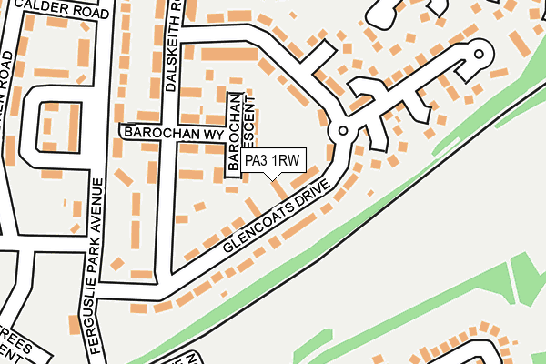 PA3 1RW map - OS OpenMap – Local (Ordnance Survey)