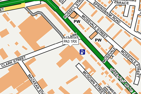 PA3 1RX map - OS OpenMap – Local (Ordnance Survey)
