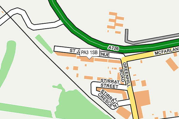 PA3 1SB map - OS OpenMap – Local (Ordnance Survey)