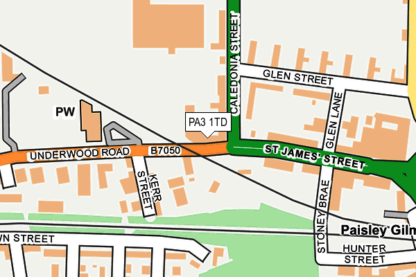 PA3 1TD map - OS OpenMap – Local (Ordnance Survey)