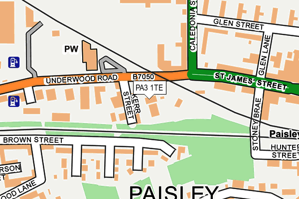 PA3 1TE map - OS OpenMap – Local (Ordnance Survey)