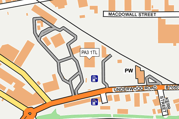 PA3 1TL map - OS OpenMap – Local (Ordnance Survey)