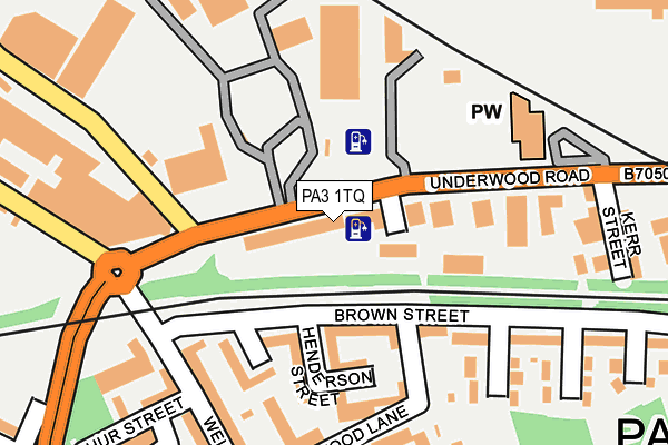 PA3 1TQ map - OS OpenMap – Local (Ordnance Survey)