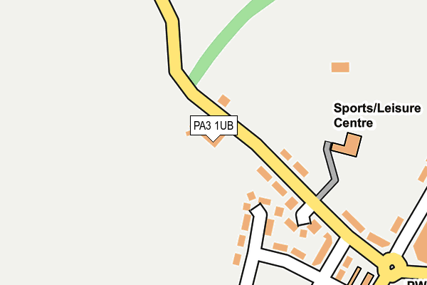 PA3 1UB map - OS OpenMap – Local (Ordnance Survey)