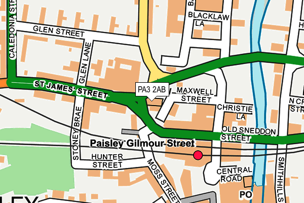 PA3 2AB map - OS OpenMap – Local (Ordnance Survey)