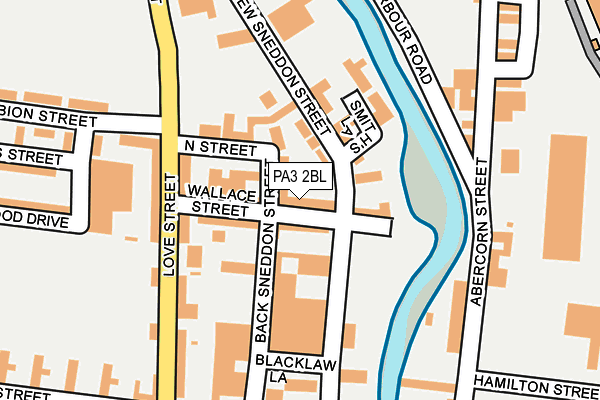 PA3 2BL map - OS OpenMap – Local (Ordnance Survey)