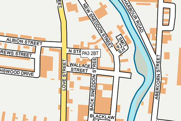 PA3 2BT map - OS OpenMap – Local (Ordnance Survey)