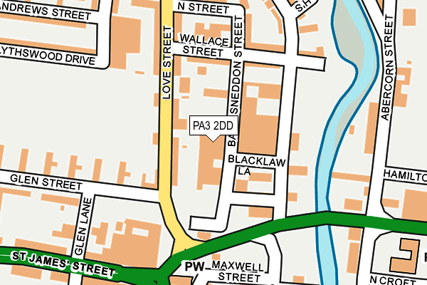 PA3 2DD map - OS OpenMap – Local (Ordnance Survey)