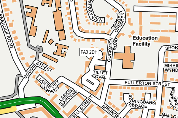 PA3 2DH map - OS OpenMap – Local (Ordnance Survey)