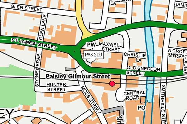 PA3 2DJ map - OS OpenMap – Local (Ordnance Survey)