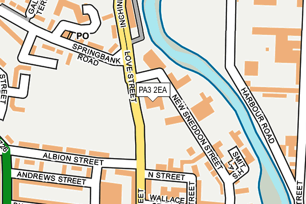 PA3 2EA map - OS OpenMap – Local (Ordnance Survey)