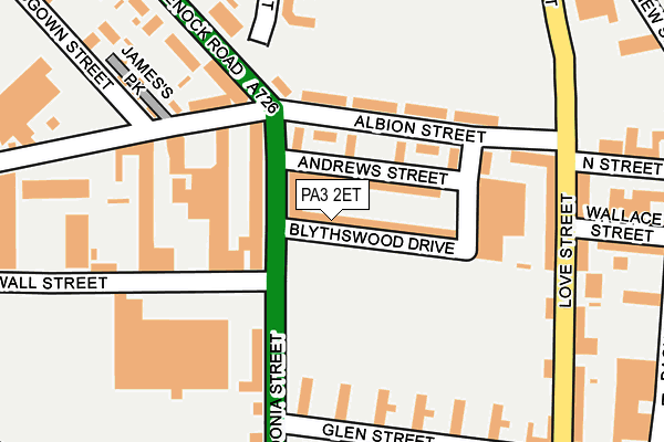 PA3 2ET map - OS OpenMap – Local (Ordnance Survey)