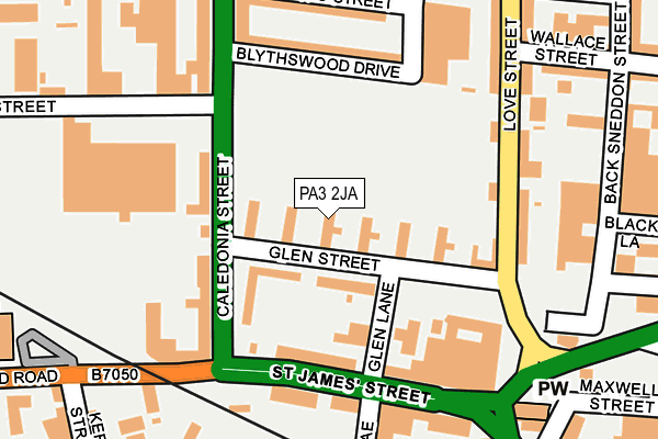 PA3 2JA map - OS OpenMap – Local (Ordnance Survey)