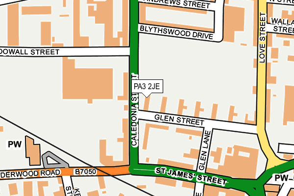 PA3 2JE map - OS OpenMap – Local (Ordnance Survey)