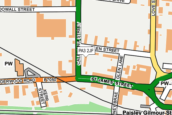 PA3 2JF map - OS OpenMap – Local (Ordnance Survey)