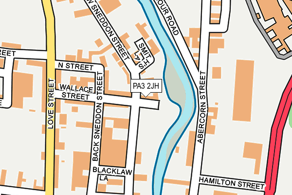 PA3 2JH map - OS OpenMap – Local (Ordnance Survey)