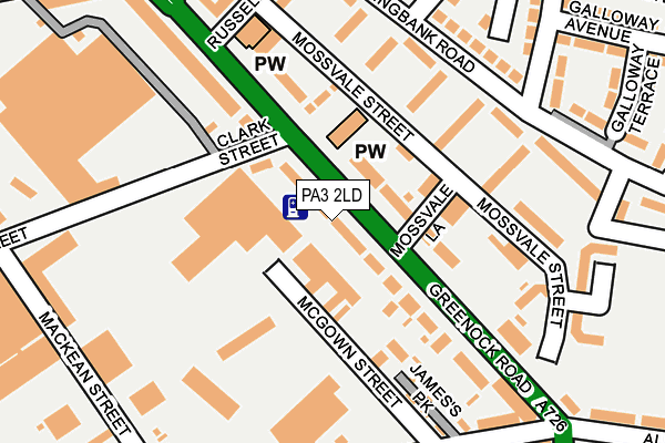 PA3 2LD map - OS OpenMap – Local (Ordnance Survey)