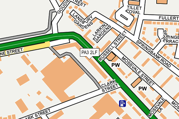 PA3 2LF map - OS OpenMap – Local (Ordnance Survey)