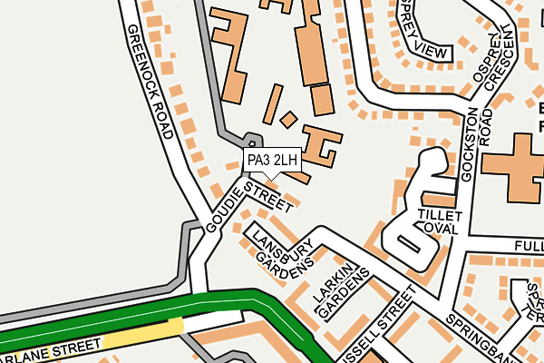 PA3 2LH map - OS OpenMap – Local (Ordnance Survey)