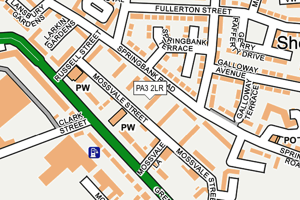 PA3 2LR map - OS OpenMap – Local (Ordnance Survey)