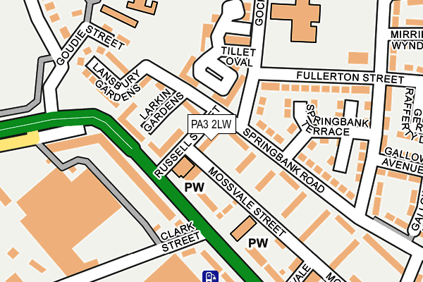 PA3 2LW map - OS OpenMap – Local (Ordnance Survey)
