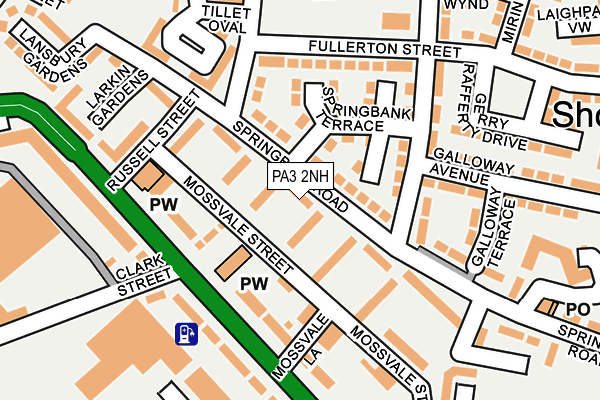 PA3 2NH map - OS OpenMap – Local (Ordnance Survey)