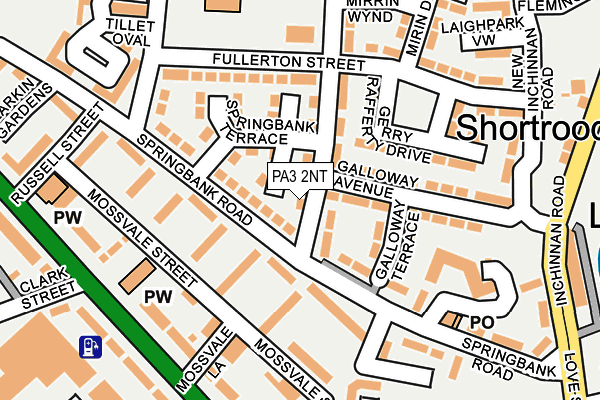 PA3 2NT map - OS OpenMap – Local (Ordnance Survey)