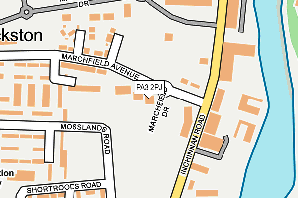PA3 2PJ map - OS OpenMap – Local (Ordnance Survey)