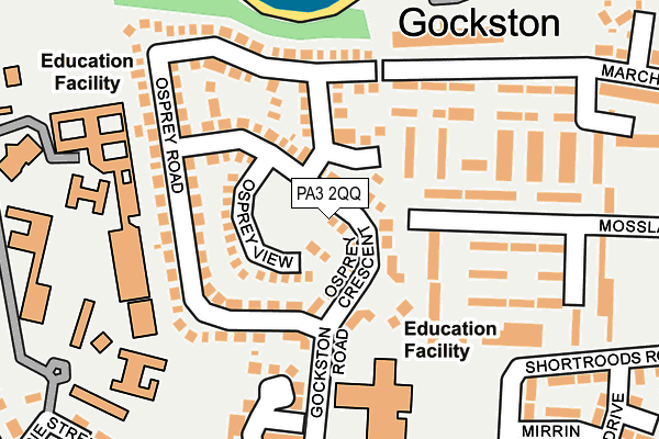 PA3 2QQ map - OS OpenMap – Local (Ordnance Survey)